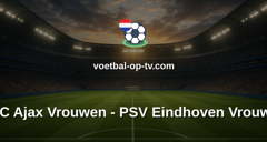 Eredivisie Vrouwen: AFC Ajax Vrouwen - PSV Eindhoven Vrouwen