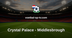 English League Cup: Crystal Palace - Middlesbrough