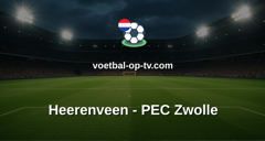Eredivisie: Heerenveen - PEC Zwolle