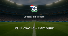 Eredivisie: PEC Zwolle - Cambuur