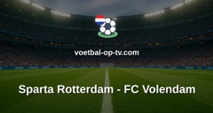 Eredivisie: Sparta Rotterdam - FC Volendam