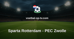 Eredivisie: Sparta Rotterdam - PEC Zwolle