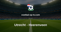 Eredivisie: Utrecht - Heerenveen