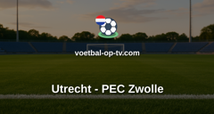 Eredivisie: Utrecht - PEC Zwolle